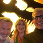 Jeff Goldblum Instagram - REUNITED!!! @lauradern @samneilltheprop @jurassicworld Universal Studios Lot