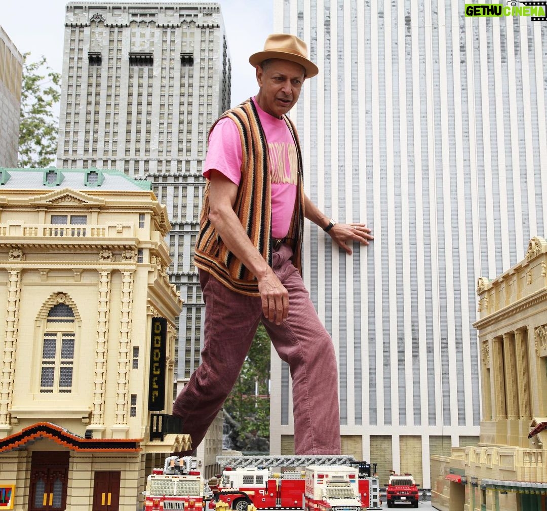 Jeff Goldblum Instagram - Rising to my full height! Five more brand new episodes of #TheWorldAccordingToJeffGoldblum have started streaming today on @DisneyPlus! Check out motorcycles, puzzles, backyards, birthdays, and tiny things - now! @natgeotv @nutopiatv ππ§©π‘ππ LEGOLAND California