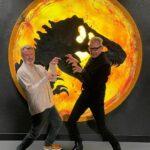 Jeff Goldblum Instagram - REUNITED!!! @lauradern @samneilltheprop @jurassicworld Universal Studios Lot