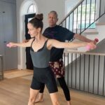 Jeff Goldblum Instagram - I’m so thrilled to be able to support my brilliant soulmate @emiliegoldblum in her sublime work as part of an equal and loving partnership. Her @maisongoldblum stretch class had me sweating and my heart pumping! (That might have been partly because of the nearness of you, my darling!) Check out her fantastic classes on @maisongoldblum and YouTube. 💪🏼💦🤸🏻‍♂️💘 New York City