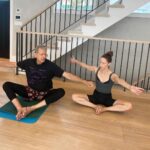 Jeff Goldblum Instagram - I’m so thrilled to be able to support my brilliant soulmate @emiliegoldblum in her sublime work as part of an equal and loving partnership. Her @maisongoldblum stretch class had me sweating and my heart pumping! (That might have been partly because of the nearness of you, my darling!) Check out her fantastic classes on @maisongoldblum and YouTube. 💪🏼💦🤸🏻‍♂️💘 New York City