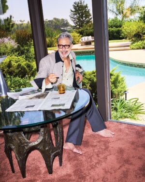 Jeff Goldblum Instagram - “So, lucky me.” Thank you @ccaliforniastyle!!! 🙏🏼🎼🎹🪩🕺🏽🔮🦄🏝️🤸🏻‍♂️🦋🪬💎🌵🦚🍀🌺🍄🍦🐚🏄🏽‍♂️🌈🎨🍭🪐💫🎷🔑✨😎🫶🏼🎶
Photography by @magnusunnar 
Fashion Direction by @atvottero 
Chief Creative Officer @james_timmins
Chief Content Officer @andrewebarker 
Words by @richardjgodwin 
Grooming by @davidcoxhair 
Shot on location at @thecorazzahouse 
Production @laurenrennick