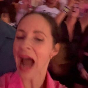 Jeff Goldblum Instagram - “Fever dream high in the quiet of the night, you know that I caught it…!” 🤩🙌🏼💋🦋🌺🌈🌸✨🍓🍦🎟️🌅💎🔮🪬🔑🎀🪄🩷🩵🤍 @emiliegoldblum @taylorswift @sofi #ErasTour