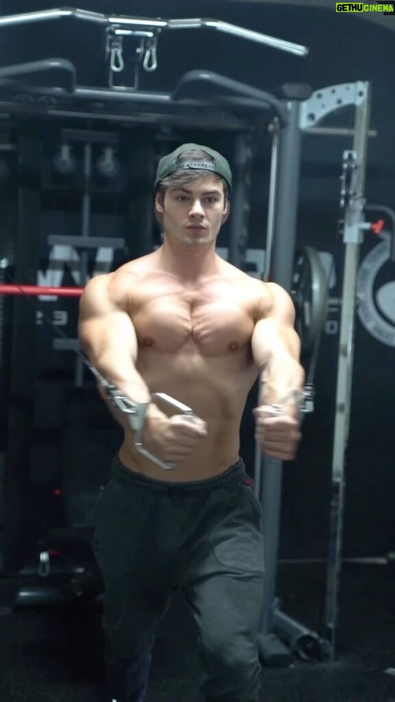Jeff Seid Instagram - Full Chest Workout Below Smith Machine Incline Barbell - 4 x 25, 15, 12, 10 Flat Dumbbell Press - 4 x 12, 10, 8, 8 Standing Cable Flys (drop set every set) - 3 x 10, 8, 6 Weighted Dips - 3 x 15 Pullovers - 4 x 15, 12, 10, 8 May the aesthetics be with you.