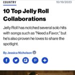 Jelly Roll Instagram – Making headlines out here again – never would’ve dreamed this would be life— unreal 🙏