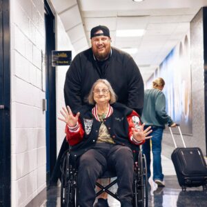 Jelly Roll Instagram - One of the coolest experiences for me is when my mother makes it out for a show. I started writing songs because I seen how much she loved music and how much it helped her . I am grateful that she is able to see my perform at this level. She got to come see me sell out the legendary Rupp Arena in Lexington Kentucky- of course she asked me to take her to Struggles dressing room to see him. She loves Struggle to death
