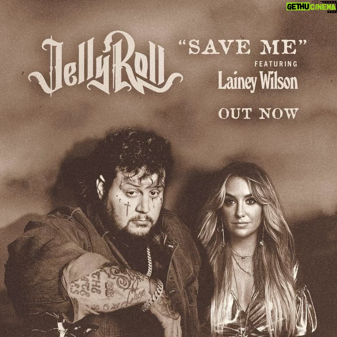 Jelly Roll Instagram - I hope y’all got a chance to catch the debut of “Save Me” with Lainey Wilson live on the ACM awards. If you missed it don’t worry it is available and streaming everywhere NOW!