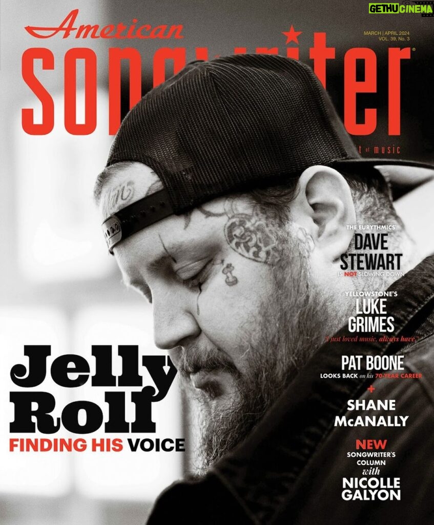 Jelly Roll Instagram - “Even in my most hopeless situations, I found hope in songwriting.” @jellyroll615 has always known how to write for his audience. First his mother, then his community, his fellow inmates, and now an entire part of the population that struggles with drug addiction—or knows someone who does. He finds freedom in the songs. Read the latest cover story at the @americansongwriter link in bio. #jellyroll #jellyroll615 #jellyrollmusic #coverstory #americansongwriter