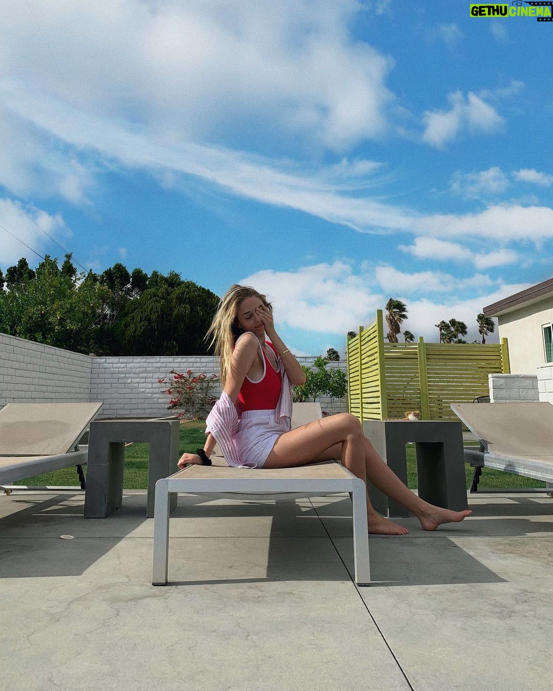 Jenn McAllister Instagram - the sky looks fake Palm Springs, California