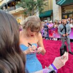 Jenna Davis Instagram - We are never ever ever getting over this night 🥹🩷 I love you @taylorswift !! Thank You So Much @youtube @taylornation for having me!! #TSTheErasTourFilm #taylorswift #swiftie The Grove Mall