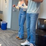 Jenna Davis Instagram - swipe 🤫🥰🎶❤️ fit = @revolve 1) new music… 2) grateful to work with these two 3) Walker had to teach me 🕺 Music Row