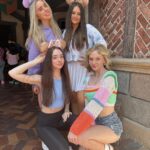 Jenna Davis Instagram - A series of events @ disney 🏰🧚‍♀️🩷 1) I got matching purple ears 💜 2) cream cheese pretzels >> 3) my beautiful besties 🥵 4) sweat sets over everything 5) we had to but the lighting was << 6) best shadow pic I ever took 7) j squared 😎 8) lily caught me taking a snap 💀 9) .5 photos are superior 10) little mermaid broke down 😢 Disneyland