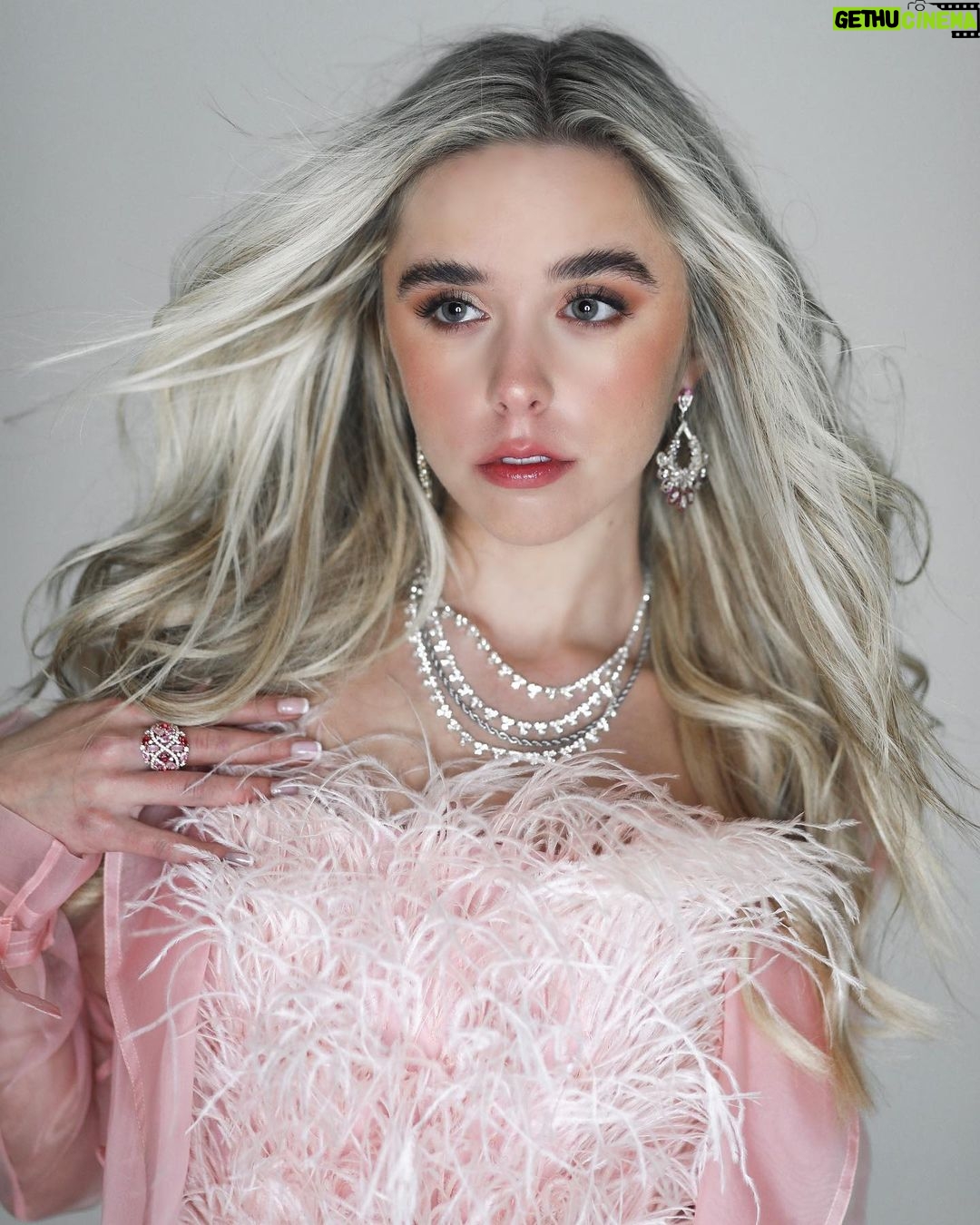 Jenna Davis Instagram - Legally Blondeđź’• pc: @ashleyrobertsphotos hair/mua: @nixeyartistry stylist: @styledbylmc feather top: @ivanyoungofficial skirt: @ivanyoungofficial coat: @ivanyoungofficial heels: @sam_edelman jewlery: @dangelojoyeria sunglasses: @asos Los Angeles, California