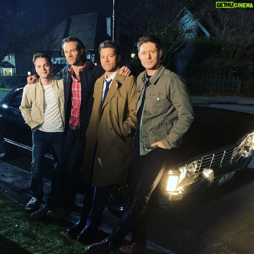 Jensen Ackles Instagram - Unfortunately, this is the last pic I have of all of us on set together. Our faces say it all. The uncertainty, the emotion, the fear of not knowing how it will all go or more importantly, how @jaredpadalecki will handle a birthday without us. You’ll be just fine, buck-o. We’ll be back in that beautiful car to celebrate soon enough. (Hopefully). Happy Birthday, brother. See ya soon. #spnfamily