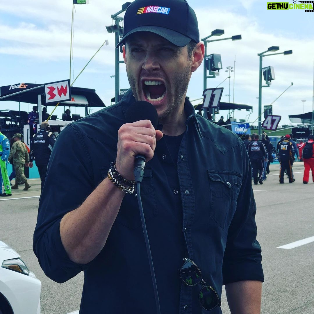 Jensen Ackles Instagram - Just another day at the track. No biggie. Thank you @nascar and @kansasspeedway for a fantastic experience. You guys sure do know how to put on a show and entertain a crowd. Epic day.