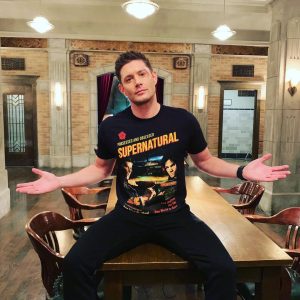 Jensen Ackles Instagram - Nuthin like sportin a shirt with your face on it...next to some other dude. 😆. To all the folks that grabbed one of these Tees from @hottopic ...you helped raise a ton of money for charity.  Huge thanks. 🙏🏼. Love the #spnfamily