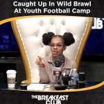 Jess Hilarious Instagram - First of all; how all 3 of y’all dumb asses couldn’t jump ONE person successfully? 😒 Still, be careful @cameron1newton 🙏🏾 #jesswiththemess on @breakfastclubam ‼️ New York, New York