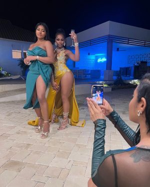 Jess Hilarious Instagram - Freaking Cheers ❤️ Aruba
My girls turned up with me.

Gown made by @kustomkreationsbyak