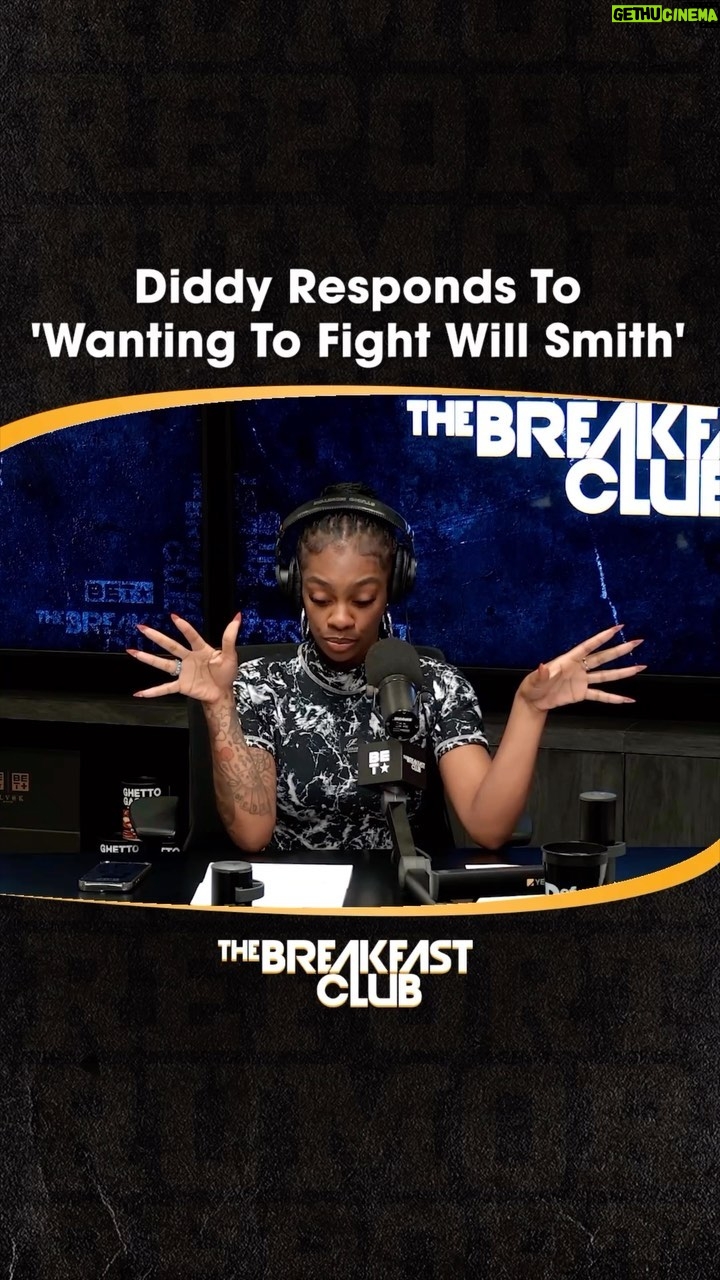 Jess Hilarious Instagram - What’s your thoughts on this? Don’t ever play wit us like that for your entertainment baby…I’m sorry but what?? I have an album out AND my own liquor and you choose to ask me about some bullshit my FORMER BODYGUARD BOUGHT UP? Get tf outta here…Diddy handled it well 🙏🏾🍾 Jess on @breakfastclubam 🎈 New York, New York