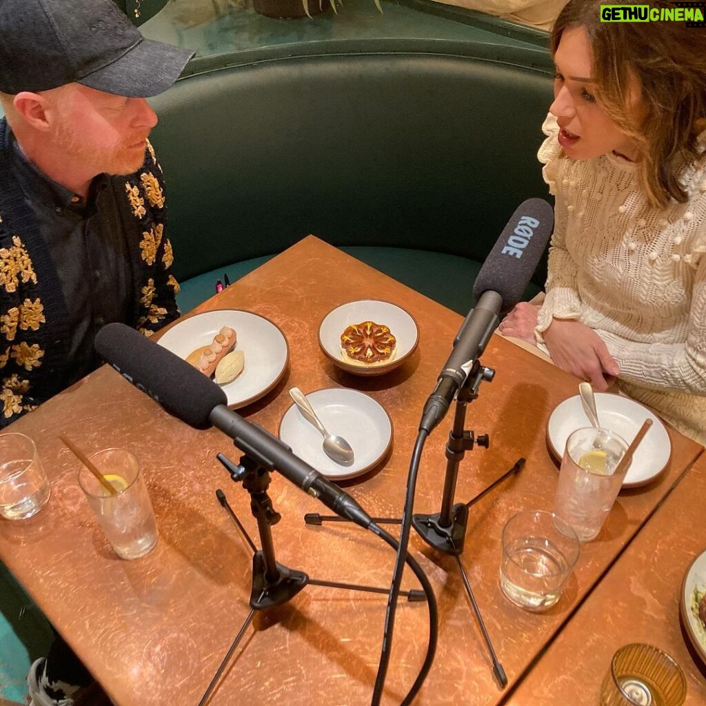 Jesse Tyler Ferguson Instagram - This week on Dinner’s On Me, “Dr. Death” and “This is Us” star Mandy Moore joins the show. Over tie-dye trout and melt-in-your-mouth potatoes, we discuss how “A Walk to Remember” is still garnering her new fans, what it was like to be “discovered” by a FedEx delivery guy, and how she resurrected her singing career after a difficult marriage. This episode was recorded at Bar Chelou in Pasadena, CA. Episode link is in the bio—don't wait, give it a listen! ❤️