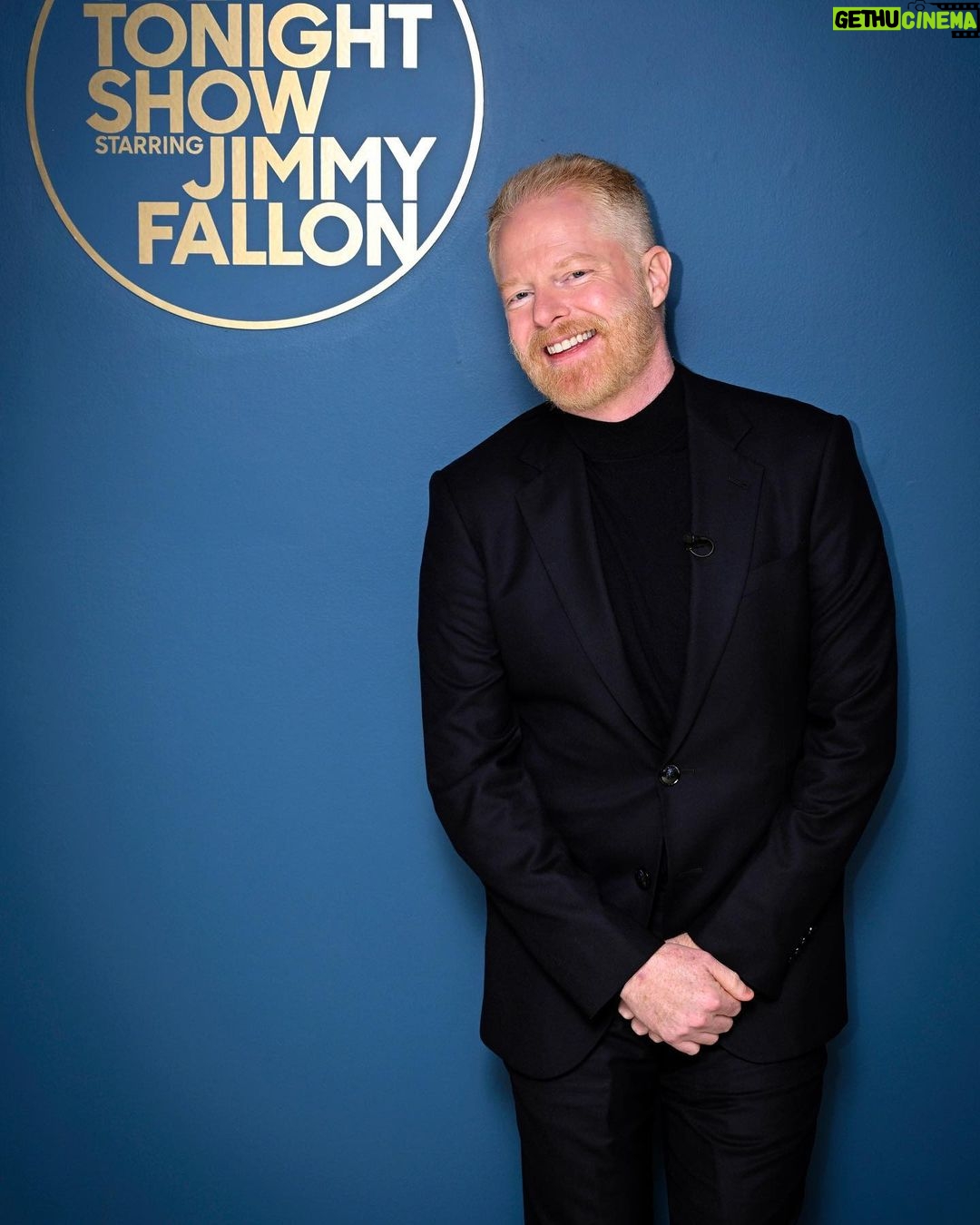Jesse Tyler Ferguson Instagram - @jessetyler stops by Studio 6B to talk his podcast Dinner’s on Me! #FallonTonight The Tonight Show Starring Jimmy Fallon