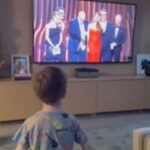 Jesse Tyler Ferguson Instagram - Beckett was stoked to see his papa on the tv 🥹