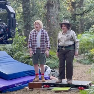 Jesse Tyler Ferguson Instagram - This week on our bonus episode of Dinners On Me: it's all things “Cocaine Bear.” Who knew that this gory little comedy, would bring me so much joy? It allowed me to finally be directed by my longtime friend Elizabeth Banks, but it also gave me the opportunity to work with one of my favorite actresses of all time, Margo Martindale.
 

First up, Liz meets me at one of our favorite spots in the valley, Petit Trois. We discuss her early career, learning from the likes of Steven Spielberg, and what it was like to sit in the director's chair
 for the first time in “Pitch Perfect 2.” 
 

Then, the iconic Margo Martindale meets me at Marea in New York City. I’ll talk to Margo about her hilarious childhood hobbies, being Esteemed Character Actress Margo Martindale on “Bojack Horseman”... and,
 of course, her amazing stunts on “Cocaine Bear.” 
Episode link is in the bio—don't wait, give it a listen! ❤️