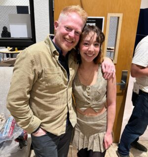 Jesse Tyler Ferguson Instagram - Got to see my talented pretend daughter @aubreyandersonemmons in her high school production of THE BURN. It's crazy to think Aubrey was just a few months older than Beckett when I met her! Look at her now!!! Congrats, Aubrey! You were SO great!  Love you! You make a pretend papa proud ❤️