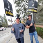 Jesse Tyler Ferguson Instagram - Get your butt out to the line! Power to the people. #sagaftrastrong @sagaftra Warner Brothers Studio