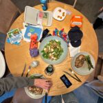 Jesse Tyler Ferguson Instagram - I made a delicious dinner of tilapia with capper butter sauce and ate it amongst this mess of a 3 day weekend table.