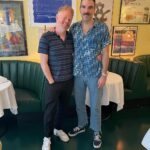 Jesse Tyler Ferguson Instagram - Surprise, surprise! This week’s podcast episode of Dinner’s on Me is with none other than long-time friend (and former roommate!) @zacharyquinto. We have been friends for a VERY long time, and the internet went through a very convincing (though untrue) campaign of us dating. 🎧🍽️❤️ Over Greek chop salad and crispy artichokes at @americanbarnyc, we reminisce on hitting the bars in Silver Lake as single men. Zachary also recalls his experience coming out publicly, and his special relationship with Star Trek’s original Spock, Leonard Nimoy. In our snug little booth, we chatted it all, so get excited for this one! Link in my bio. I’ve included some vintage photos of us since we go way back! Hope you enjoy. X (This episode was recorded on June 12, 2023). American Bar - New York