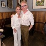 Jesse Tyler Ferguson Instagram - Gingers unite! Well, say hello to @gerihalliwellhorner, my lovely guest on this week’s Dinner’s on Me episode! 👋🍽️🎧🫶 On this episode, Spice Girl, and author Geri Halliwell-Horner (aka Ginger Spice) joins the show. Over delicious lobster and oysters at @sonofagunresturant in Los Angeles, Geri discusses why the Spice Girls and their “girl power” message still resonate today, and the release of her new young adult book Rosie Frost and the Falcon Queen. New ep is in the bio—hurry and give it a listen ❤️ (This episode was recorded on October 7, 2023.) Son of a Gun Restaurant
