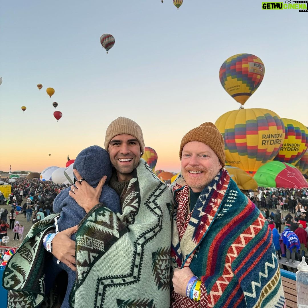 Jesse Tyler Ferguson Instagram - returned back home to the 505 to show the kiddos Beckett and Sullivan the magic of balloon fiesta & where their papa grew up 🎈🌶️ thanks for the magic @bishopslodgeauberge, @balloonfiesta & @m_marketingguru Bishop's Lodge, Auberge Resorts Collection
