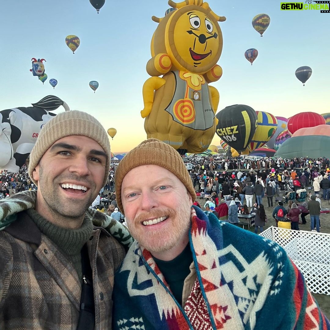 Jesse Tyler Ferguson Instagram - returned back home to the 505 to show the kiddos Beckett and Sullivan the magic of balloon fiesta & where their papa grew up 🎈🌶️ thanks for the magic @bishopslodgeauberge, @balloonfiesta & @m_marketingguru Bishop's Lodge, Auberge Resorts Collection