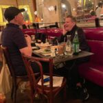 Jesse Tyler Ferguson Instagram - Look who it is! It’s @imisaacmizrahi! I’m thrilled to have him as my guest on this week’s episode of Dinner’s on Me. 🍽️🎧🫶 . Over omelets and quiche at @pastisnyc in Meatpacking, I talk with Isaac about dinner parties with Nora Ephron, being a young gay designer during the height of the AIDS crisis, and career risks he's taken that not everyone believed in. I had to add a few of my favorite iconic Isaac Mizrahi photographs here as well! Have a listen—the episode is linked in my bio. (This episode was recorded on September 10, 2023.) Pastis