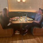 Jesse Tyler Ferguson Instagram - Well, say hello to @chelseaclinton, my lovely guest on this week’s Dinner’s on Me episode! 👋🍽️🎧🫶 On this episode, Chelsea and I enjoy delicious salmon salads in a little green booth at one of our Flatiron favorites in NYC, @upland_nyc. She tells me all about growing up in the public eye, potty training toddlers and advice for people nervous about this political moment. New ep is in the bio—hurry and give it a listen ❤️ (This episode was recorded on September 8, 2023.) Upland NYC