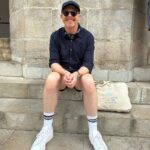 Jesse Tyler Ferguson Instagram - cheesy toddler eating cheesy pasta around the 🌎 Lisbon, Portugal