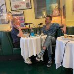 Jesse Tyler Ferguson Instagram - Surprise, surprise! This week’s podcast episode of Dinner’s on Me is with none other than long-time friend (and former roommate!) @zacharyquinto. We have been friends for a VERY long time, and the internet went through a very convincing (though untrue) campaign of us dating. 🎧🍽️❤️ Over Greek chop salad and crispy artichokes at @americanbarnyc, we reminisce on hitting the bars in Silver Lake as single men. Zachary also recalls his experience coming out publicly, and his special relationship with Star Trek’s original Spock, Leonard Nimoy. In our snug little booth, we chatted it all, so get excited for this one! Link in my bio. I’ve included some vintage photos of us since we go way back! Hope you enjoy. X (This episode was recorded on June 12, 2023). American Bar - New York