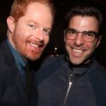 Jesse Tyler Ferguson Instagram - Surprise, surprise! This week’s podcast episode of Dinner’s on Me is with none other than long-time friend (and former roommate!) @zacharyquinto. We have been friends for a VERY long time, and the internet went through a very convincing (though untrue) campaign of us dating. 🎧🍽️❤️ Over Greek chop salad and crispy artichokes at @americanbarnyc, we reminisce on hitting the bars in Silver Lake as single men. Zachary also recalls his experience coming out publicly, and his special relationship with Star Trek’s original Spock, Leonard Nimoy. In our snug little booth, we chatted it all, so get excited for this one! Link in my bio. I’ve included some vintage photos of us since we go way back! Hope you enjoy. X (This episode was recorded on June 12, 2023). American Bar - New York