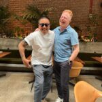 Jesse Tyler Ferguson Instagram - @chefroychoi and I had so much fun for this week’s episode of my podcast, Dinner’s on Me! ✌️🎧🍽️ Over incredible duck carnitas at @damiandtla in LA, I chat with Roy about the rise of Kogi, hanging out on Hollywood Boulevard as a teen, and what it was like to watch his parents close the family restaurant. It was such a great convo and the meal was truly delish—I mean, the photos speak for themselves! You’ll love the listen—catch the new episode in my bio. (This episode was recorded on May 25, 2023). Damian