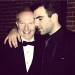 Jesse Tyler Ferguson Instagram - Hey Dinner’s On Me fam! I really enjoy being able to share my personal story with y’all – from growing up as a quirky Broadway loving kid in Albuquerque, to my marriage to Justin and parenting our two sons. I’ve been lucky to have guests come on the show and share their stories as well. This week, I want to revisit a couple of those conversations. First up, “Star Trek” star Zachary Quinto. Over salads at American Bar in the West Village, we discuss his decision to come out publicly on his own terms, and our fun romps around Silver Lake gay bars in our 20s. Then, “Getting Curious with Jonathan Van Ness” podcast host and “Queer Eye” star Jonathan Van Ness. Over oysters and lobster pasta at Bad Roman off Columbus Circle, Jonathan tells me what it’s like to live in Texas as a queer person, their journey to discovering their nonbinary identity, and why a guinea pig named Peanut is causing a stir in some libraries. Episode link is in the bio—don't wait, give it a listen! ❤️ caption...