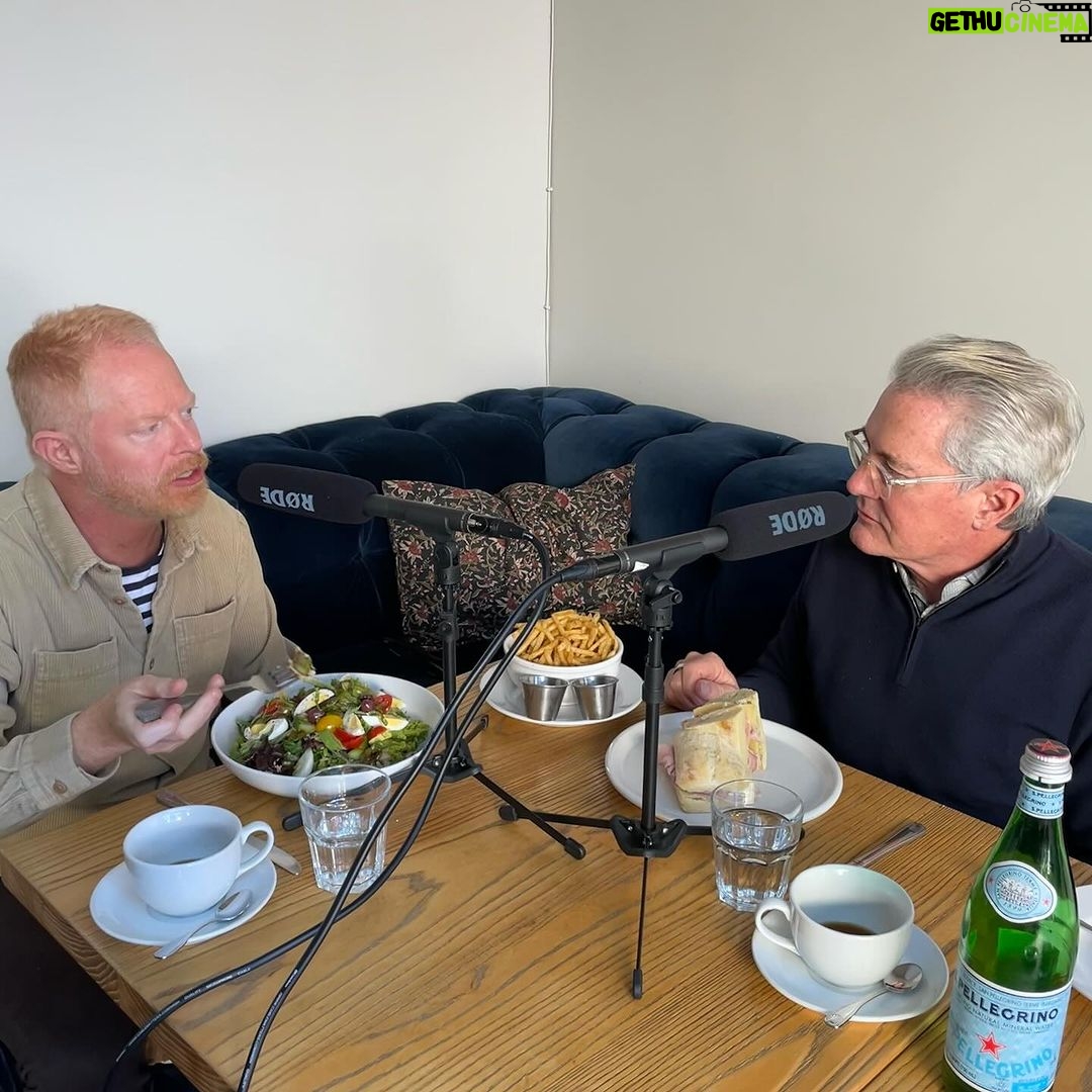 Jesse Tyler Ferguson Instagram - This week, the star of so many cult classics – from “Twin Peaks” to “Sex and the City” and “Showgirls” – Kyle MacLachlan joins Dinner’s On Me! Over a tomato tartine and niçoise salad, Kyle tells me about working with surrealist filmmaker David Lynch, that extremely memorable pool scene in “Showgirls,” and his new podcast Varnamtown. This episode was recorded at Zinque in West Hollywood, CA. Episode link is in the bio—don't wait, give it a listen! ❤️ Zinque - West Hollywood
