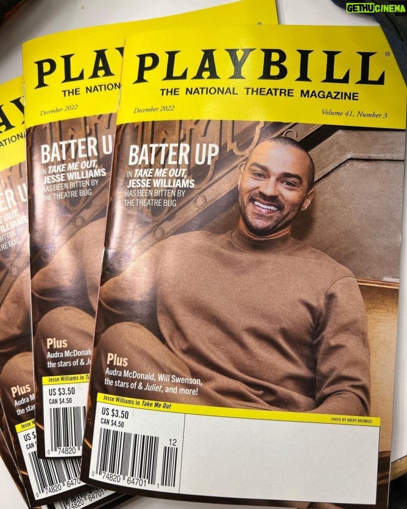 Jesse Williams Instagram - Thanks @Playbill Magazine and newsstands in general. 🙏🏽 TTWWOO WWEEEEKKSS LEFT and then 💨 . • There is a reason @takemeoutbway has won the @TheTonyAwards for Best Play both times it’s gone up. And now is literally your [last] chance to experience this wonder with us. You’ll be glad you did. Curtain closes February 5th 2023. Gerald Schoenfeld Theatre