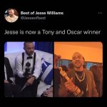 Jesse Williams Instagram - 🎭 “I couldn’t tell one player from another. And then i could.” - Mason Marzac, as performed by my favorite Tony Award Winner @jessetyler, written by Richard Greenberg in the two-time @thetonyawards winning best play Take Me Out, directed by the incredible Scott Ellis. 🏆 So grateful to, and proud of these guys 🤲🏽🙏🏽🙌🏽 ⚾️ We did that. We dooz this. Fuck of a season! New York City, N.Y.