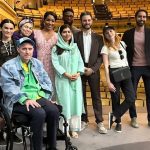 Jessica Chastain Instagram - Spinning around in my chair during the pre show of @adollshousebway and look who I spotted!!! I was so excited to see @malala, a woman who has been on the forefront of fighting for female rights and freedom. This adaptation and our brilliant playwright Amy Herzog has brought so many incredible people to the theatre. Our version of A Doll’s House is the first to be adapted by a woman on Broadway and it is a true honor to play her Nora. Thank you Malala and all of the amazing people who make up our audience. Sad to see this dream end on June 10th. I hope you get a chance to see us before we close, and I hope it may awaken something inside you. It definitely did for me. Thank you for coming to our show Malala 🤍
