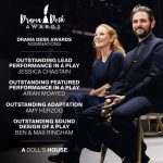 Jessica Chastain Instagram - What a week for @adollshousebway 🖤🎉 I am over the moon!!!! Congrats to all other nominees! It’s the most incredible community and I’m honored to be shoulder to shoulder with you. Thank you @jamielloyd for getting me back onstage and agreeing to do this in NY. There’s only 6 more weeks to to see @adollshousebway Hope to see you all ❤️