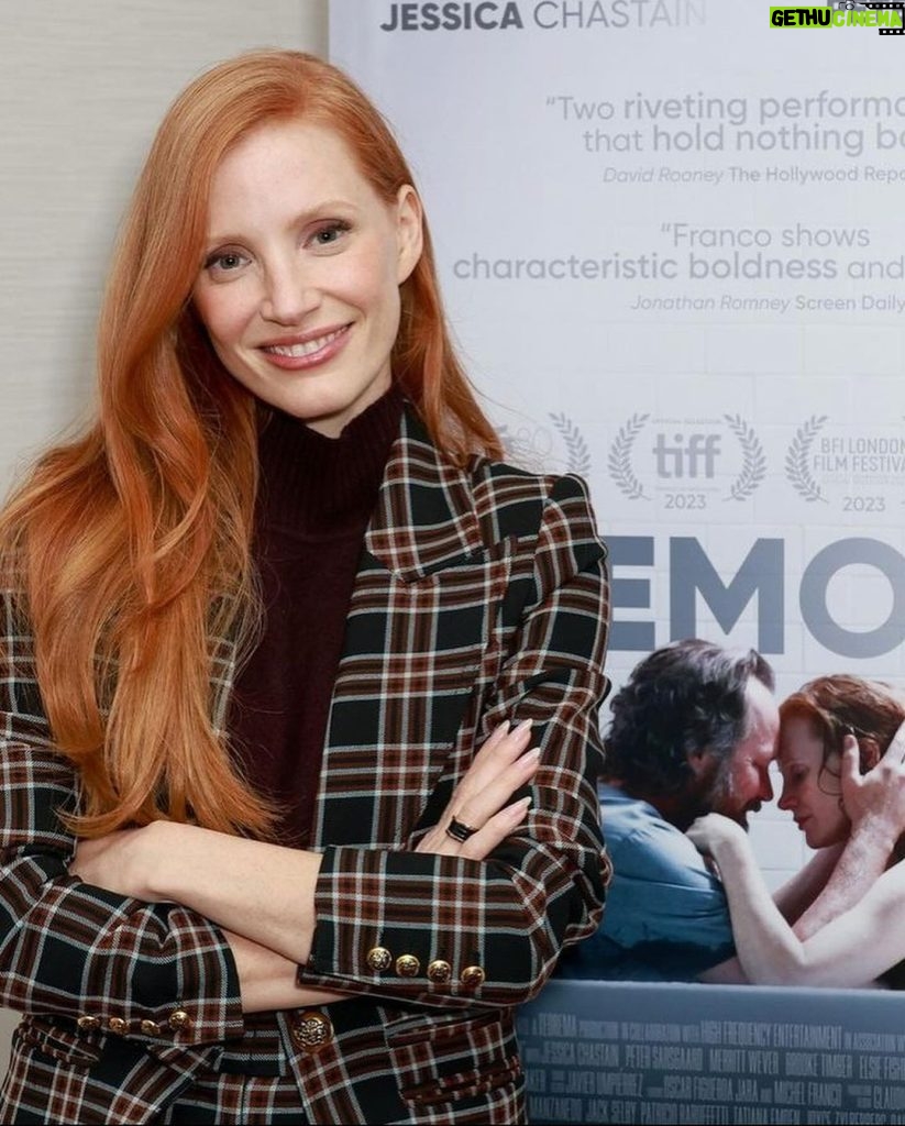 Jessica Chastain Instagram - Memory is coming to theaters in NY & LA tomorrow! Tag me in your pics if you go 🩵
