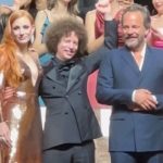 Jessica Chastain Instagram - Thank you to Michel Franco for standing in solidarity with @sagaftra and signing the Interim Agreement. I was so proud to be in Venice to celebrate our film: Memory, this incredible team, and the power of Independent Cinema. Shout out to @gucci & @bulgari for getting a girl ready 💕