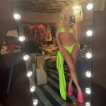 Jessica Simpson Instagram – SKIMS Swim + @Jessicasimpsonstyle Shoes = Neon Energy