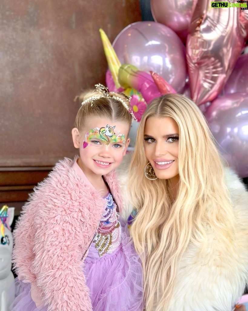 Jessica Simpson Instagram - Birdie Mae Johnson is 4!!! This adorable wonder of a unicorn kiddo illuminates every color in the rainbow…her favorite color…Birdie magically makes us laugh AT ALL TIMES capturing attention from EVERYONE! She is uniquely and effortlessly herself. This little lady celebrates and twirls through her life in tutus with a pure unique understanding in her soul of glitter sparkles. We love her SO VERY MUCH and she knows it. Birdie is a symphony of STARDUST and born to SHINE. I smiled the entire time writing this because even when she isn’t home, I feel her presence glowing inside of me. Bird puts the HAPPY to the BIRTHDAY 3/19/19